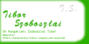 tibor szoboszlai business card